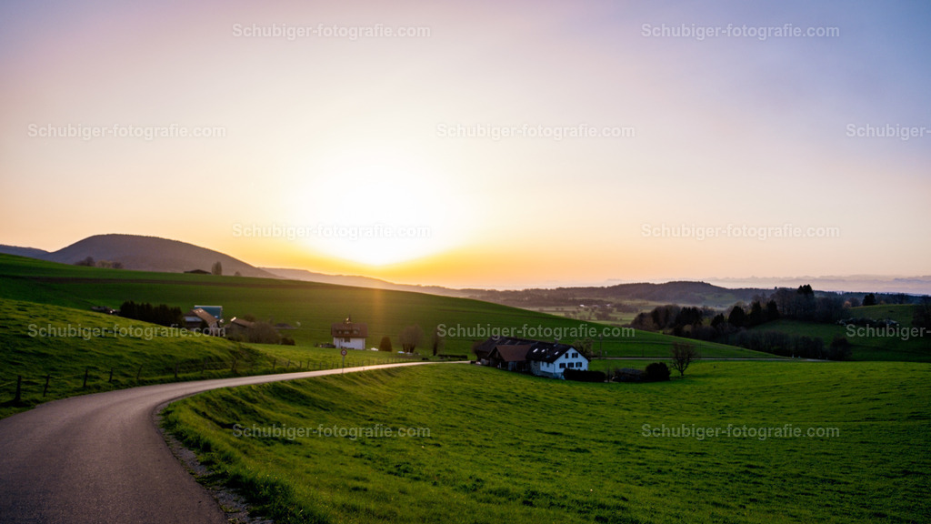 Landstrasse | Landstrasse durch Felder und Wiesen - Realisiert mit Pictrs.com