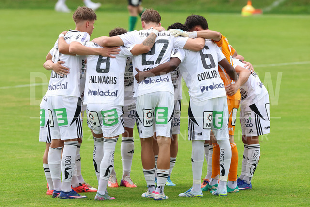 Friendly Match: SC Weiz vs TSV Hartberg in Weiz | Weiz, AUSTRIA, 01.JUL.26 - SOCCER - ADMIRAL Bundesliga, SC Weiz vs TSV Hartberg, test match. The image shows TSV Hartberg.