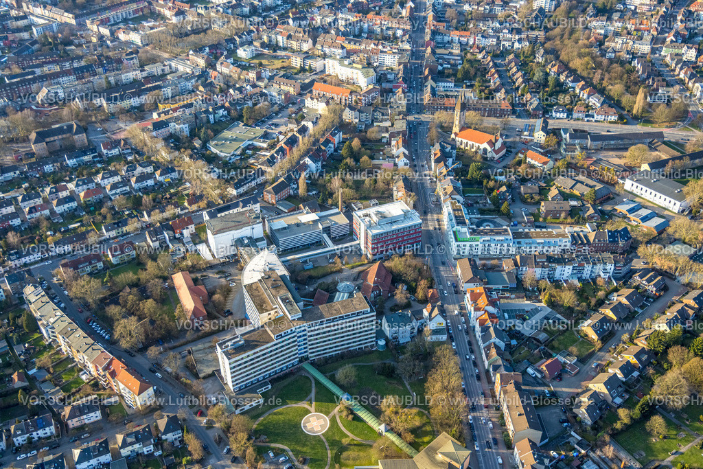 Hamm260203729 | Luftbild, Seniorencampus an der Werler Straße Ecke Blumenstraße, evangelisches Krankenhaus Hamm Medizinische Klinik, oben Liebfrauenkirche, Mitte, Hamm, Ruhrgebiet, Nordrhein-Westfalen, Deutschland