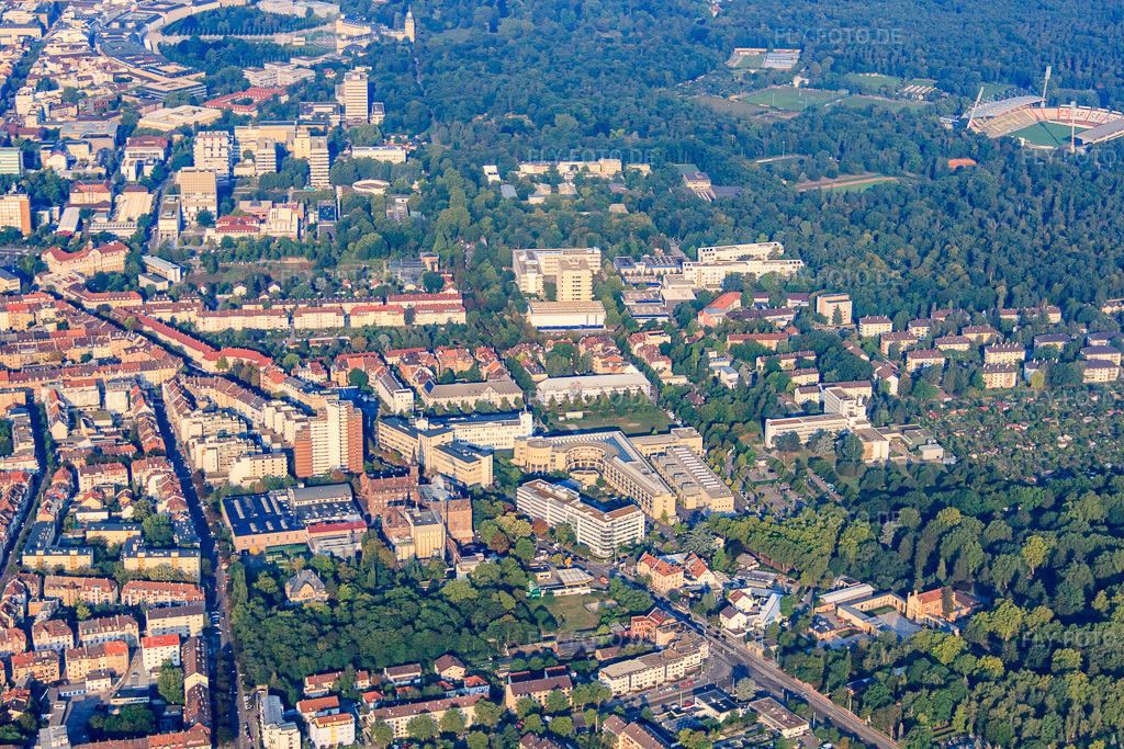 Luftbild: Max Rubner-Institut im Ortsteil Oststadt in Karlsruhe im Bundesland Baden-Württemberg in Deutschland. Foto: IMG_52876.jpg vom 05.09.2012 durch Werner Riehm/FLY-FOTO.deWWW.MRI.BUND.DE