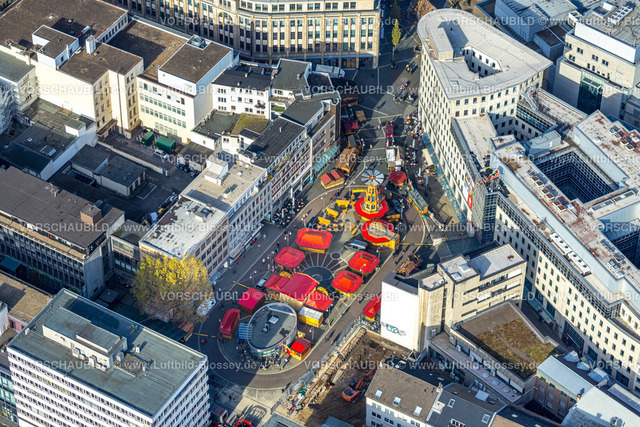Bochum221100870 | Luftbild, Weihnachtsmarkt auf dem Dr.-Ruer-Platz, Gleisdreieck, Bochum, Ruhrgebiet, Nordrhein-Westfalen, Deutschland