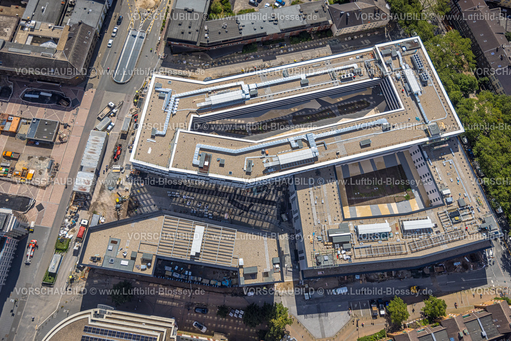Bochum230802405 | Luftbild, Viktoria Karree Geschäftszentrum, Gleisdreieck, Bochum, Ruhrgebiet, Nordrhein-Westfalen, Deutschland