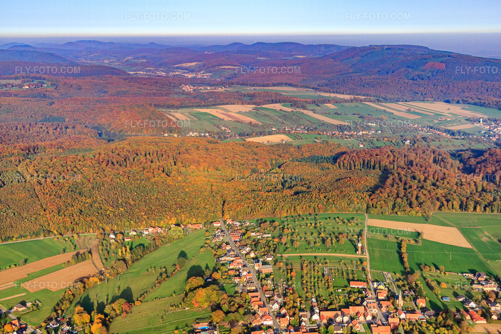 Aerial view: Rue de Lorraine in Reichshoffen in the state Bas-Rhin, France.Photo: IMG_54129.jpg taken on 10/21/2012 by Werner Riehm/FLY-FOTO.comResolution of the original: 4653 x 3102 px
