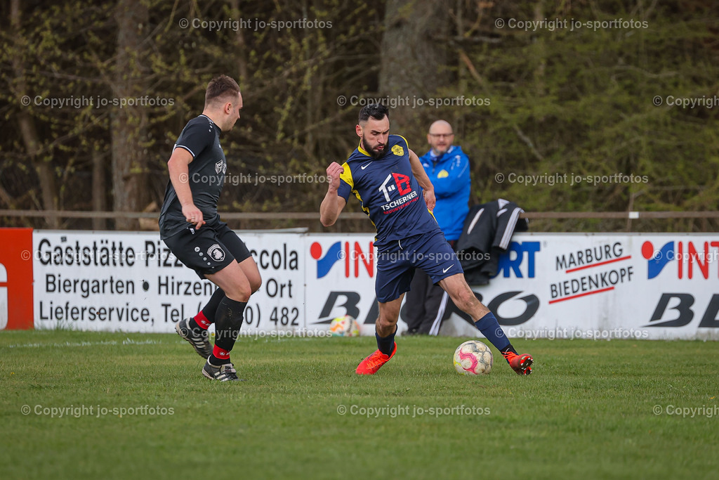 BQ3I3865 | 23.04.2023; Kreisliga C Dillenburg; Rasenplatz Hirzenhain; SSV Hirzenhain - SSG Breitscheid II; Ergebnis: 5:0 (3:0)