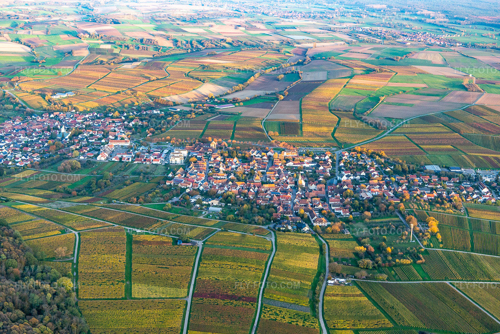 Aerial view: View of the town in Wissembourg in the state Bas-Rhin, France.Photo: IMG_143732.jpg taken on 10/25/2024 by Werner Riehm/FLY-FOTO.comResolution of the original: 5472 x 3648 px