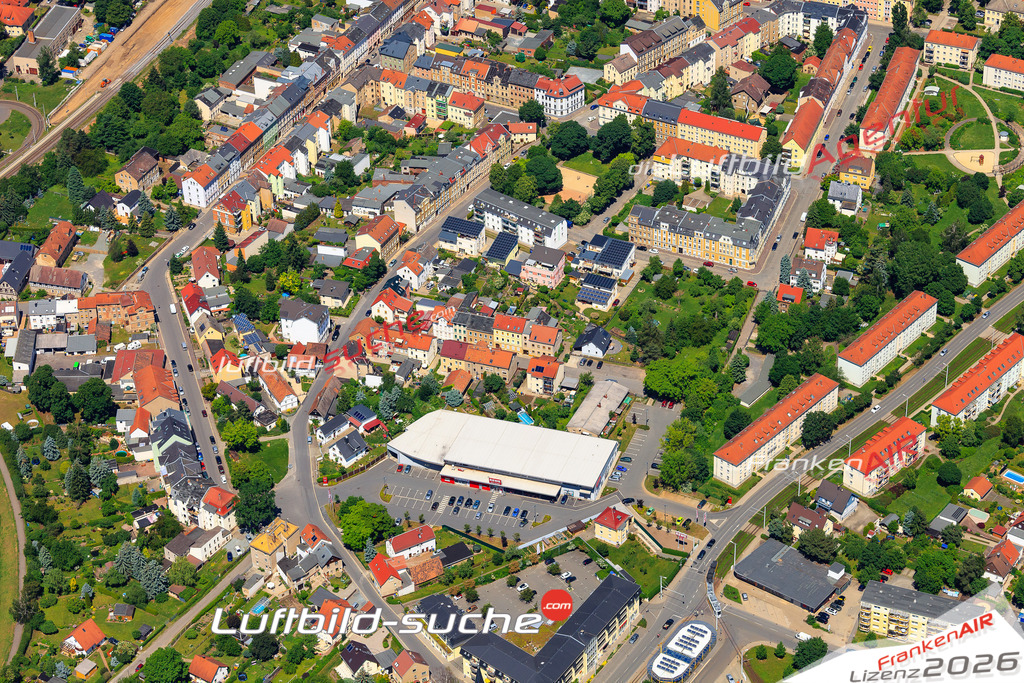 Die Luftaufnahme der Stadt Gera wurde vom UL-Flugzeug heraus erstellt ( keine Drohne )- hohe Auflösung für beste Qualität