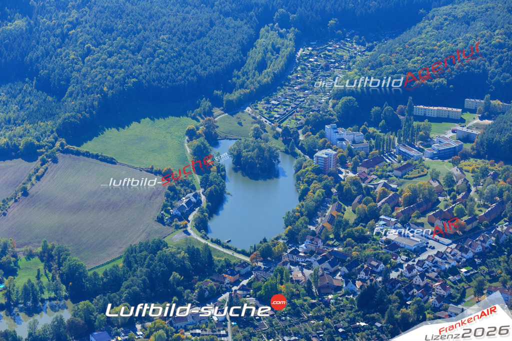 Die Luftaufnahme der Stadt Coburg wurde vom UL-Flugzeug heraus erstellt ( keine Drohne )- hohe Auflösung für beste Qualität