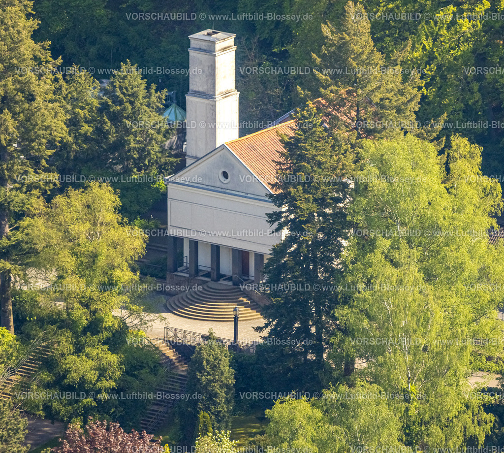 Hagen240504364 | Luftbild, Eduard-Müller-Krematorium Hagen Delstern, Wahrzeichen des Hagener Friedhofs Delstern im Wald,  Eilpe, Hagen, Ruhrgebiet, Nordrhein-Westfalen, Deutschland