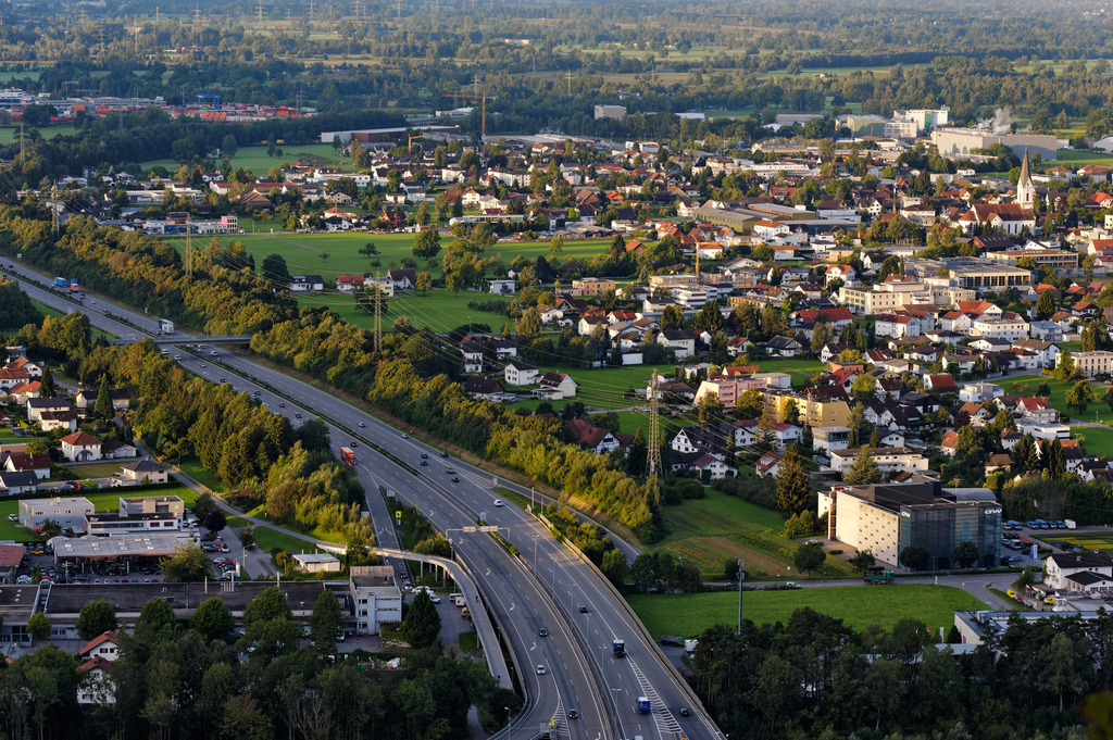 Blick auf Lauterach | Lauterach, Austria - August 29, 2011: Blick auf Lauterach. - Realisiert mit Pictrs.com