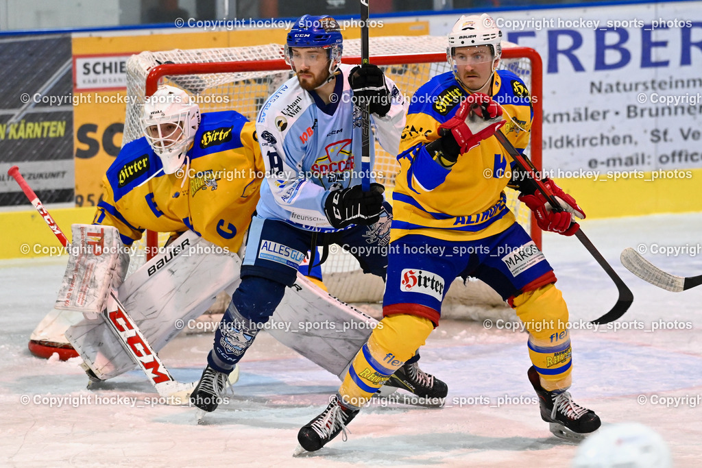 ESC Steindorf vs. EHC Althofen 22.2.2023 | #18 Isopp Maximilian, #19 Friedrich Lukas, #31 Horn Fabian