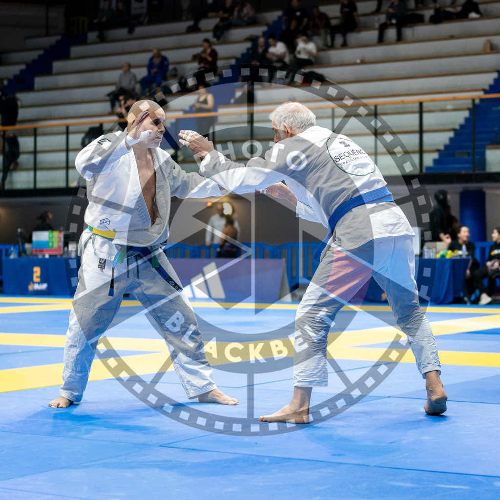 20240122PBB6198 | Fighters compete during the second day of the IBJJF European Championship in Paris, France, on January 22, 2024.