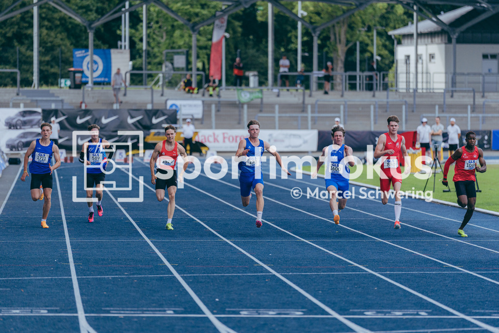 DM U23 U18 Bochum 2026 | mU18 100-Meter-Lauf Finale, Deutsche Meisterschaften der U18 &amp; U23 2026, Lohrheidestadion Bochum-Wattenscheid, 04.07.2026 Foto: Marcel Schwering / sportimfokus - Realisiert mit Pictrs.com