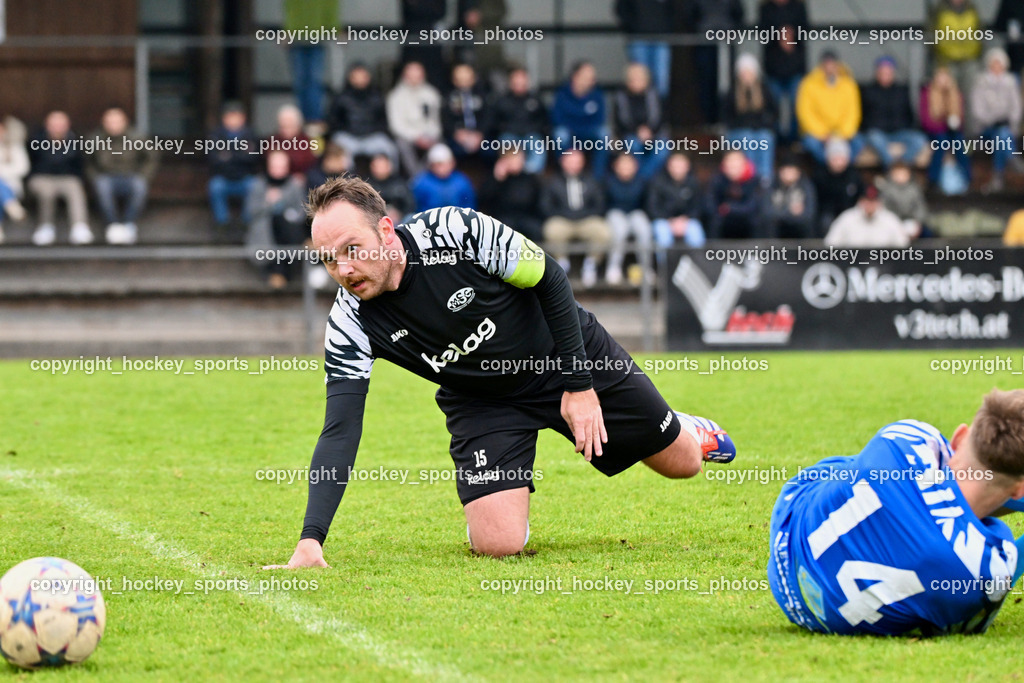 MSC Magdalen vs. SV Wernberg | #15 Christoph Wolfgang Erlacher MSC Magdalen, #14 Fabian Obmann SV Wernberg, MSC Magdalen vs. SV Wernberg, MSC Magdalen vs. SV Wernberg am 10.11.2024 in Magdalen (Sportplatz Magdalen), Austria, (Photo by Bernd Stefan)