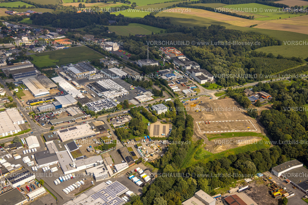 Hamm230900164 | Luftbild, Baustelle Erweiterungsfläche für Gewerbegebiet Loddenkamp, Bockum-Hövel, Hamm, Ruhrgebiet, Nordrhein-Westfalen, Deutschland