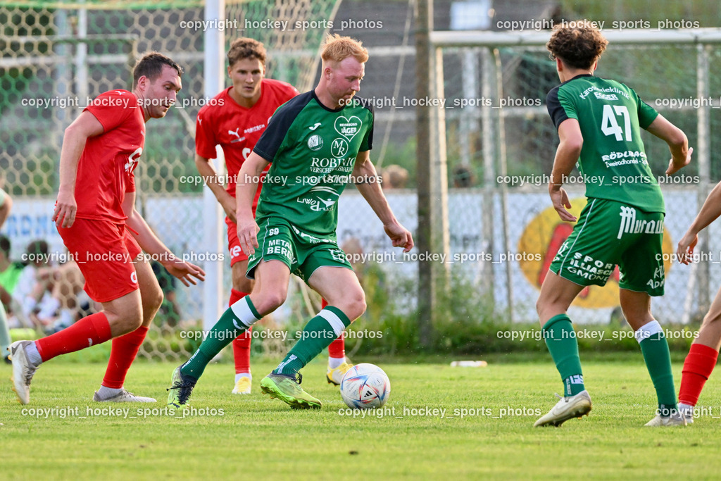 FC Lendorf vs. SC St.Veit | #69 Christian Wernisch FC Lendorf, #47 Johannes Brunner FC Lendorf, #12 Moritz Johannes Kirbach St.Veit, FC Lendorf vs. SC St.Veit, FC Lendorf vs. SC St.Veit am 17.08.2024 in Lendorf (Thomas Morgenstern-Arena), Austria, (Photo by Bernd Stefan)