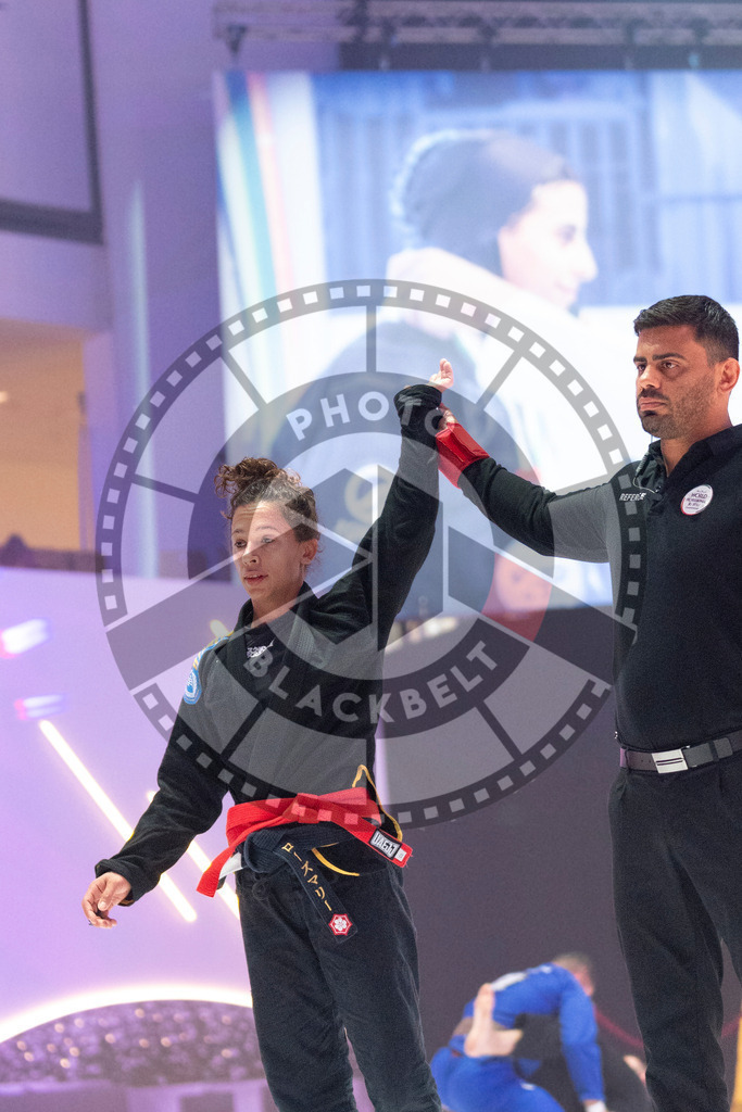 20231109PBB3383 | Fighters compete during the AJP World Professional Championship in the Mubadala Arena in Abu Dhabi, Arab United Emirates, on November 9, 2023.