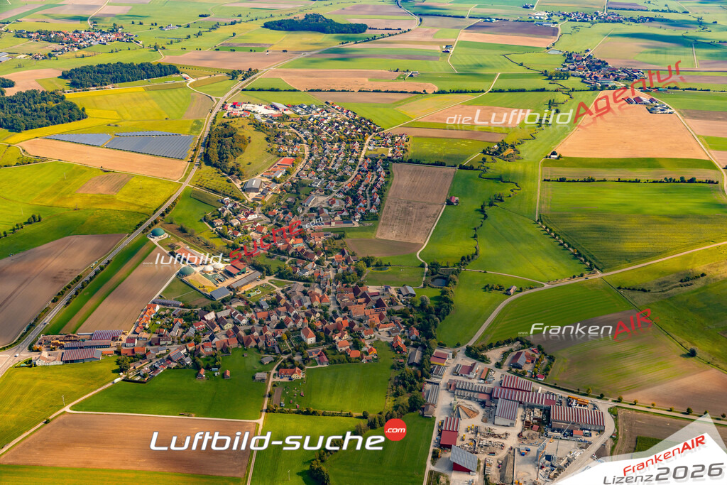 Luftaufnahme von Geslau - Die Luftaufnahme wurde 2025 vom UL-Flugzeug heraus erstellt ( keine Drohne ) - Hochauflösende Luftaufnahme - für professionelle Ausdrucke geeignet. Die Geschenkidee !Mit Lizenz und Bildrechte bestellbar