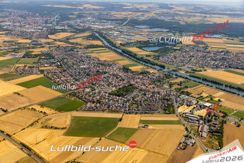 Das Luftbild zeigt :  Bergrheinfeld - Die Luftaufnahme wurde 2023 vom UL-Flugzeug aus erstellt ( keine Drohne ) - Hochauflösende Luftaufnahme - Für grossformatige Ausdrucke geeignet. Die Geschenkidee !Mit Lizenz und Bildrechte bestellbar