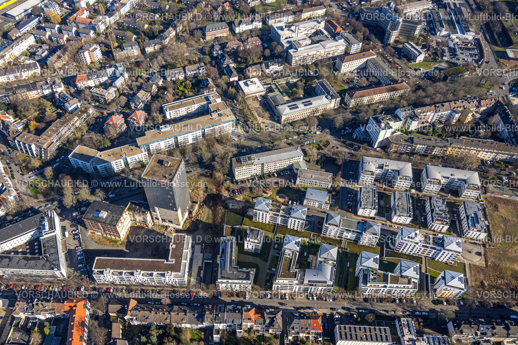 Dortmund230200567 | Luftbild, Neubau Büropark an der Kronenburg mit Abriss der ehemaligen Kronenbrauerei zwischen Märkische Straße und Kronenstraße, Ruhrallee, Dortmund, Ruhrgebiet, Nordrhein-Westfalen, Deutschland