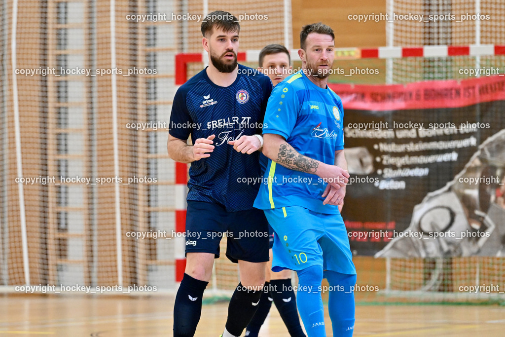 LPSV Kärnten vs. Futsal Versli Klagenfurt | #10 Denis Totoskovic versli.at Klagenfurt, #92 Elvir Dubinovic LPSV-Kärnten, LPSV Kärnten vs. Futsal Versli Klagenfurt, LPSV Kärnten vs. Futsal Versli Klagenfurt am 01.02.2026 in Villach (Ballspielhalle St. Martin), Austria, (Photo by Bernd Stefan)