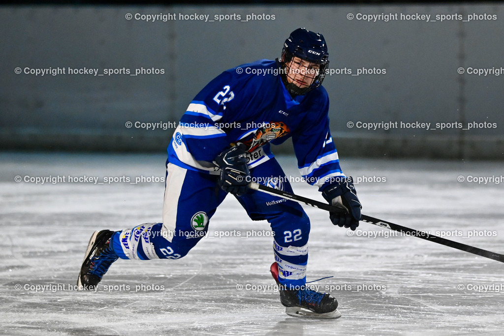 EC Tigers Paternion vs. EC Feld am See Ledenitzen | #22 Neuschitzer Nino EC Tigers Paternion, EC Tigers Paternion vs. EC Feld am See Ledenitzen, EC Tigers Paternion vs. EC Feld am See Ledenitzen am 19.01.2025 in Villach (Eisplatz Paternion), Austria, (Photo by Bernd Stefan)