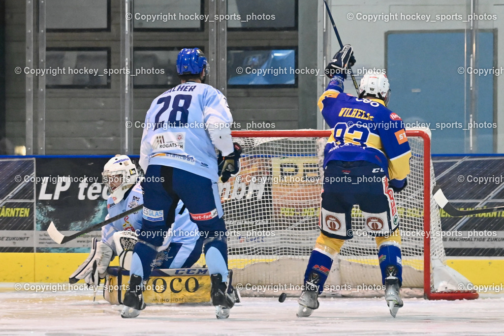 ESC Steindorf vs. HC Kufstein Dragons 25.2.2023 | Tor HC Kufstein, #83 Wilhelm Tobias Jubel