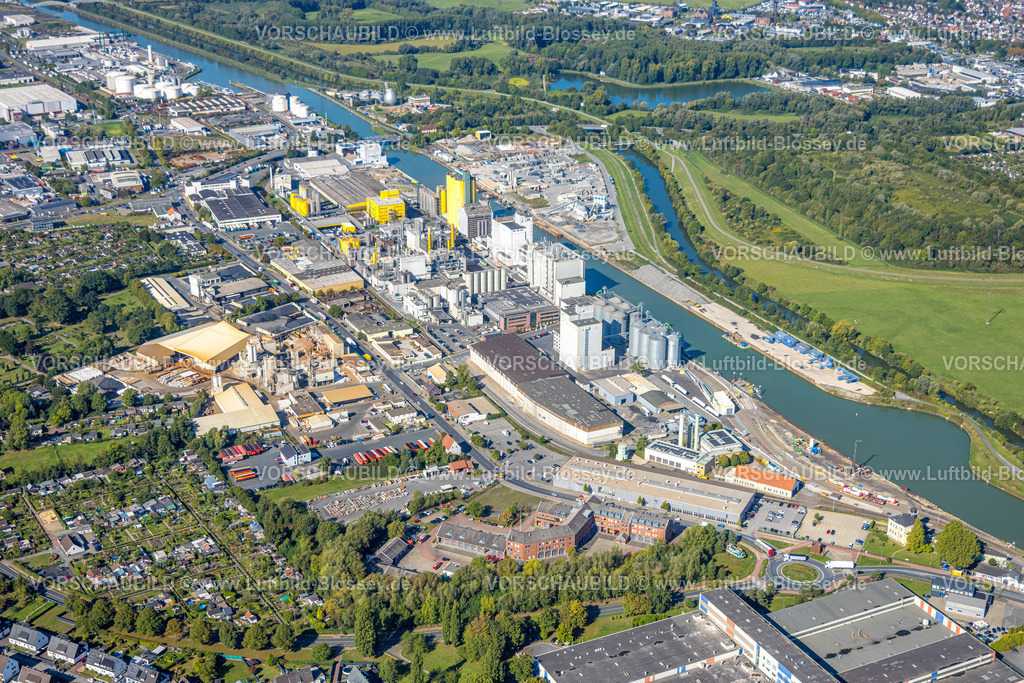 Hamm250901698 | Luftbild, Hafengebiet, Brökelmann und Co. Ölmühle im Hafen am Datteln-Hamm-Kanal, Gewerbegebiet Radbodstraße am Fluss Lippe, Mitte, Hamm, Ruhrgebiet, Nordrhein-Westfalen, Deutschland