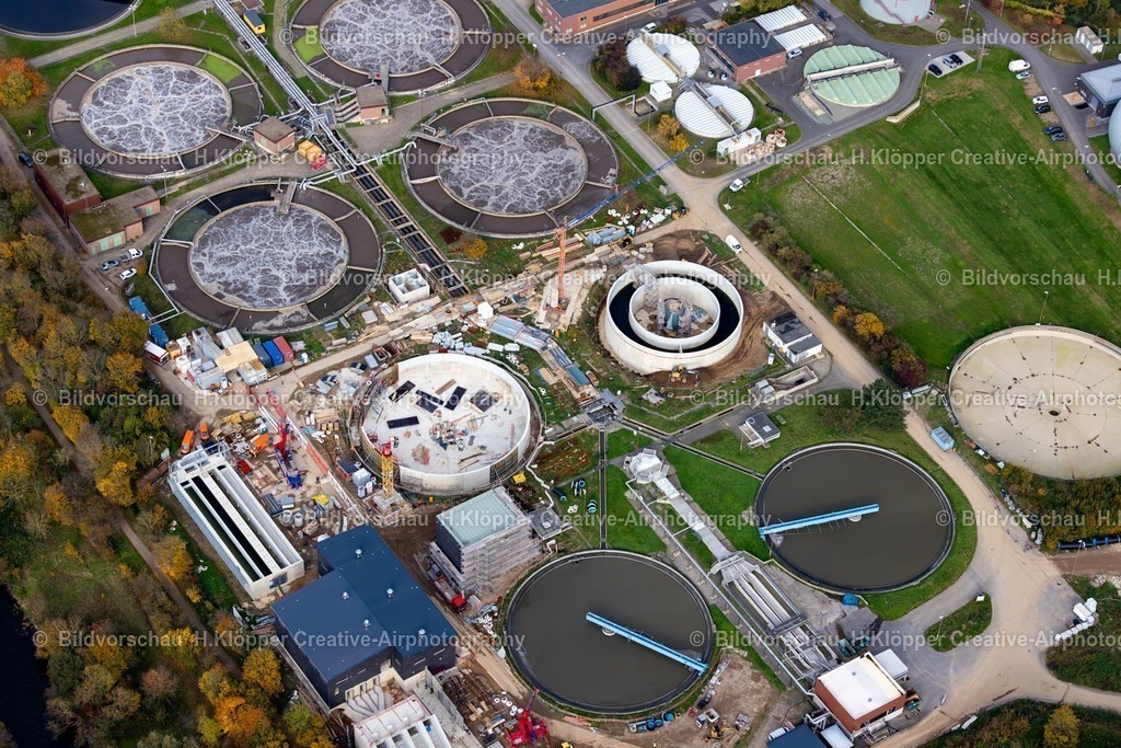 Luftbilder Düren Niederzier Eifel-Rur - Kläranlage  -7149 | Luftbilder Düren Niederzier Eifel-Rur - Kläranlage - Realisiert mit Pictrs.com