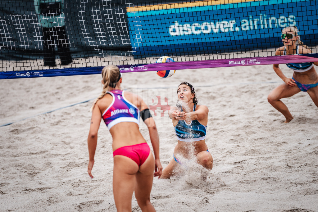 Beachvolleyball | Frauen | Allianz German Beach Tour 2024 | Tourstop Kühlungsborn 2 | 18.08.2024 | Janne Uhl spielt den Ball