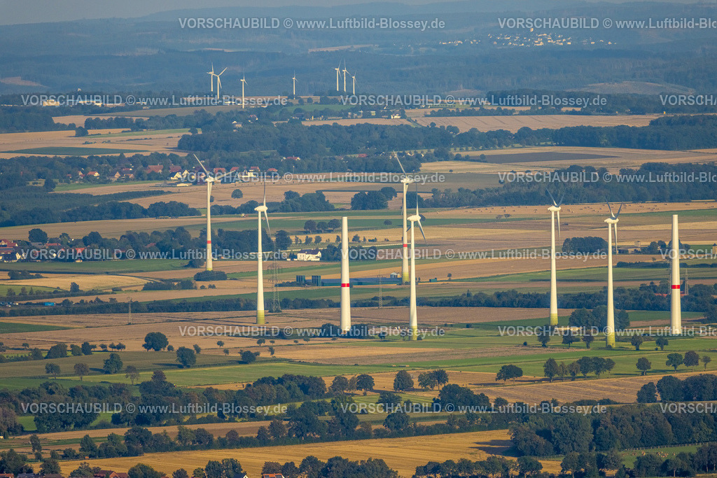 Werl230807318 | Luftbild, Windpark und Bau von Windrädern, Mawicke, Werl, Werl-Unnaer Börde, Nordrhein-Westfalen, Deutschland