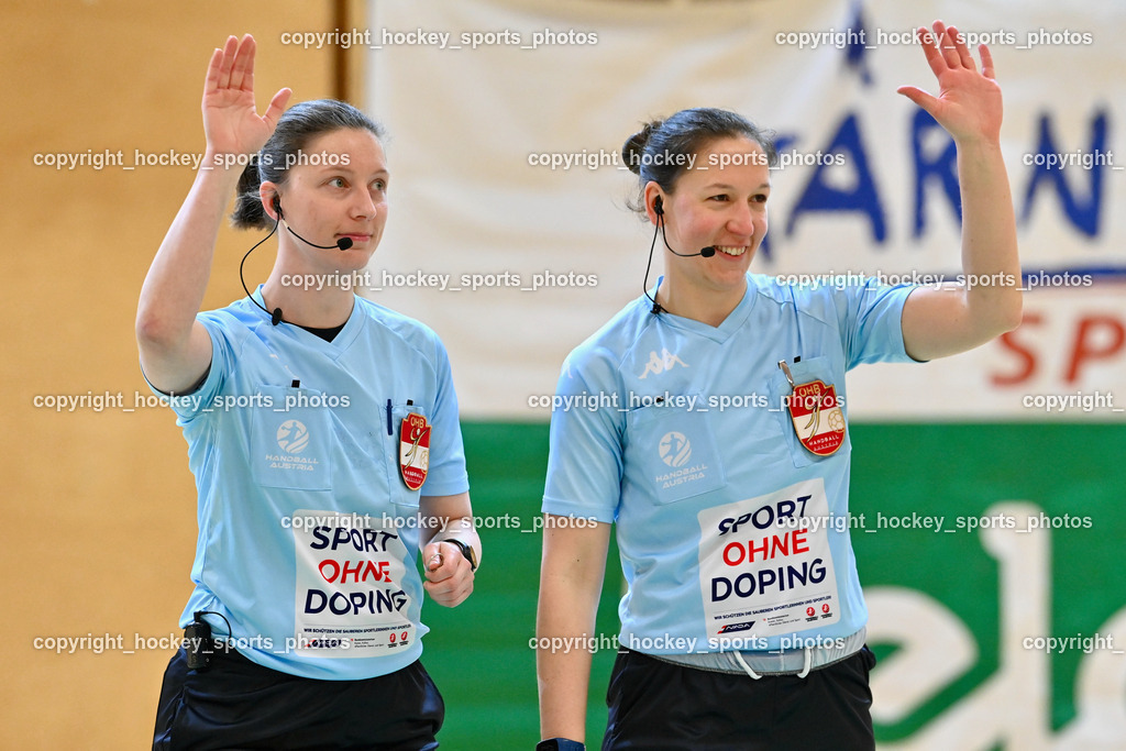 SC Ferlach Damen vs. HIB Graz 18.2.2023 | LAUTER Kathrin, WIESAUER Anna, Referees