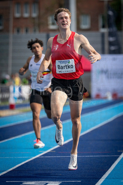 Multisport Event; Ratingen, 27.06.2026 | RATINGEN, GERMANY - JUNE 27, 2026 :  Moritz Bartko (GER / Germany) competing in the 400m during the Multisport Event at Stadion Ratingen on June 27, 2026 in Ratingen, Germany.