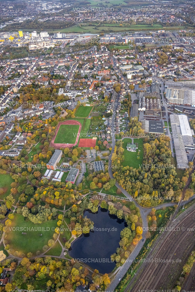 Hamm221012041 | Luftbild, Friedrich-Ebert-Park, Elisabeth-Lüders Berufskolleg, Herbstfarben, Mitte, Hamm, Ruhrgebiet, Nordrhein-Westfalen, Deutschland
