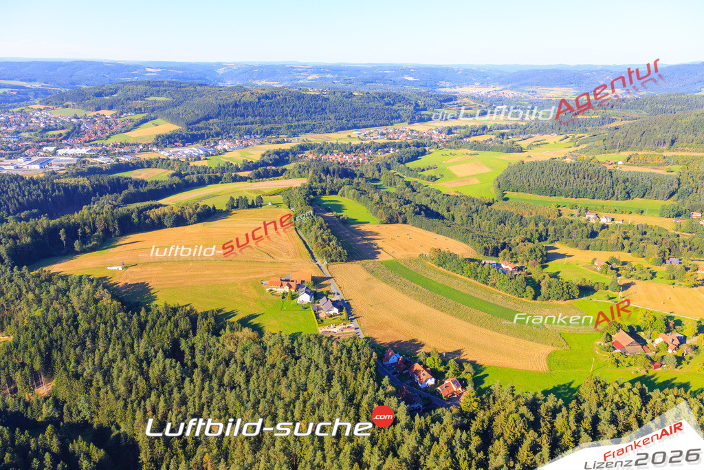 Die Luftaufnahme Wuestbuch - Kronach wurde vom UL-Flugzeug (keine Drohne) aus fotografiert.Hohe Druck- Auflösung-die Geschenkidee!
