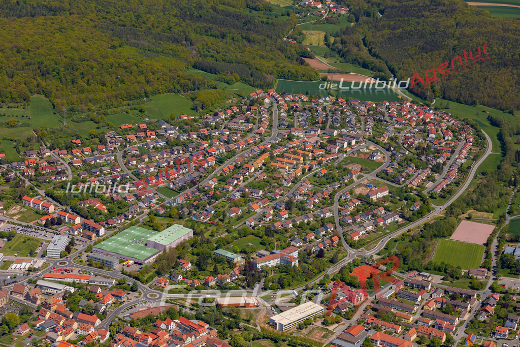aktuelles Luftbild von  Ebern  - Luftaufnahme wurde 2019 von https://frankenair.de mittels Flugzeug (keine Drohne) erstellt.