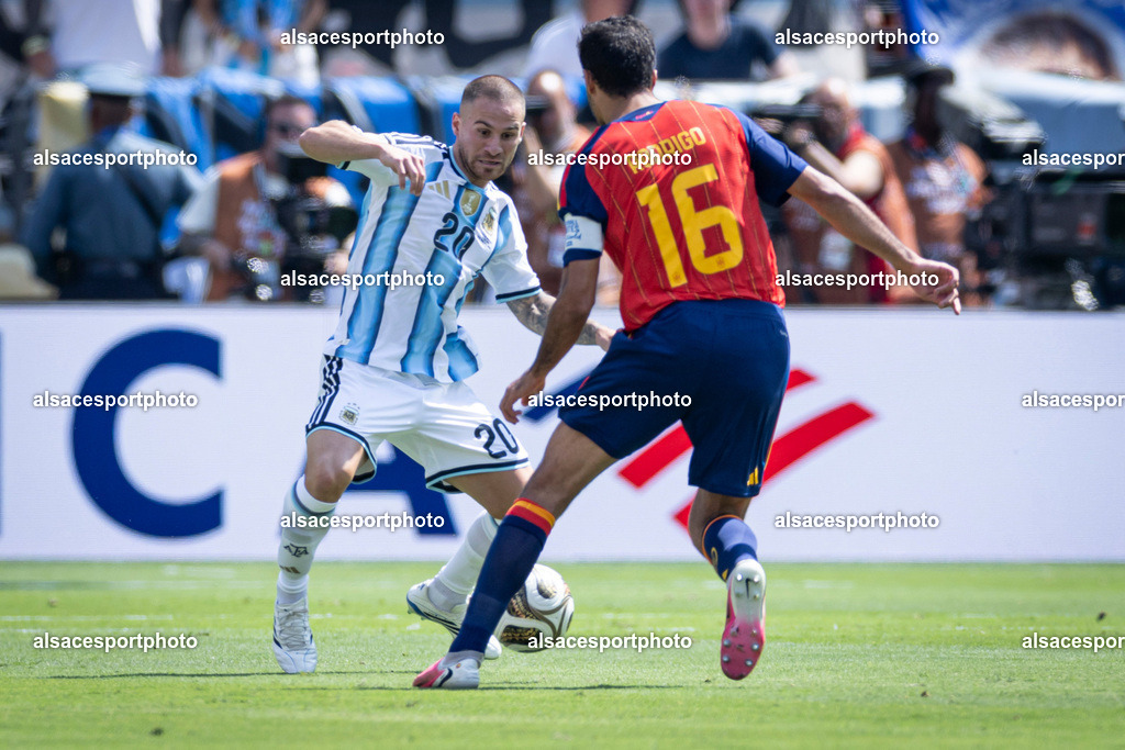 FOOTBALL : Argentine vs Espagne – Finale de la Coupe du Monde FIFA 2026. New York New Jersey Stadium, East Rutherford, New Jersey, États-Unis. 19/07/2026. | Alexis Mac Allister #20 (Argentine) et Rodri #16 (Spain)