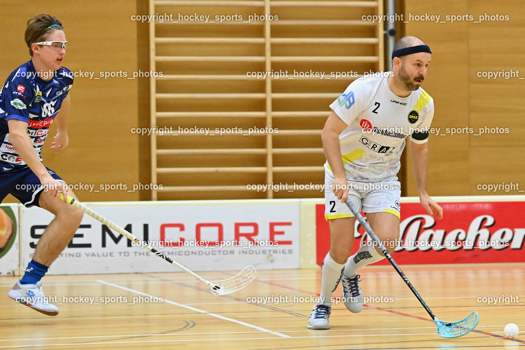 VSV Unihockey vs. IC Graz 17.12.2022 | #66 Jakob Rainer, #2 Nikolas Kordasch