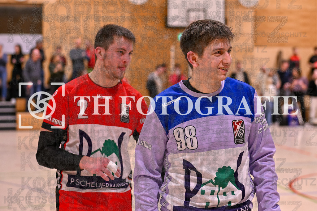 GER, SG Maulburg/Steinen - TV St. Georgen, Handball, Landesliga, 16. Spieltag, Saison 2023/2024, 17.02.2024 | Nico Knoblich (SG Maulburg/Steinen, #02), Eike Nasdala (SG Maulburg/Steinen, #98)

GER, SG Maulburg/Steinen - TV St. Georgen, Handball, Landesliga, 16. Spieltag, Saison 2023/2024, 17.02.2024

Foto: TH Fotografie/Thomas Hess