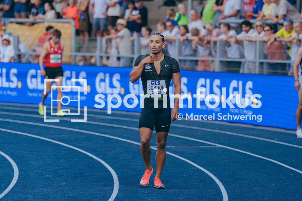 Deutsche Meisterschaften der Frauen und Männer 2026 | Jordan Gordon, Hannover 96, 400 Meter Hürden, Halbfinale, Deutsche Meisterschaften der Frauen und Männer 2026, Lohrheidestadion Bochum-Wattenscheid, 25.07.2026. Foto: Marcel Schwering / sportimfokus - Realisiert mit Pictrs.com