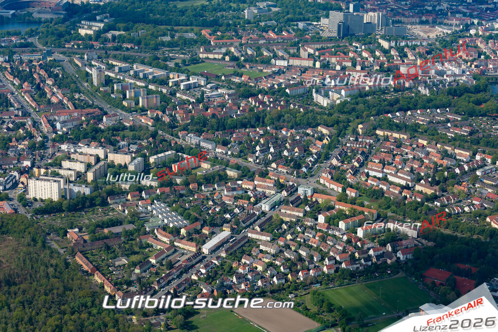 aktuelles Luftbild von Gleisshammer Nuernberg  - Luftaufnahme wurde 2019 von https://frankenair.de mittels Flugzeug (keine Drohne) erstellt.