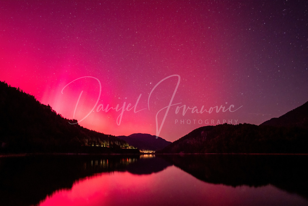 Sylvensteinsee | Polarlicht am Sylvensteinsee