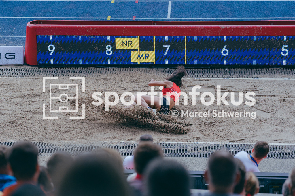 Deutsche Meisterschaften der Frauen und Männer 2026 | Tabea Christ, LG Brillux Münster, Weitsprung, Deutsche Meisterschaften der Frauen und Männer 2026, Lohrheidestadion Bochum-Wattenscheid, 26.07.2026. Foto: Marcel Schwering / sportimfokus - Realisiert mit Pictrs.com