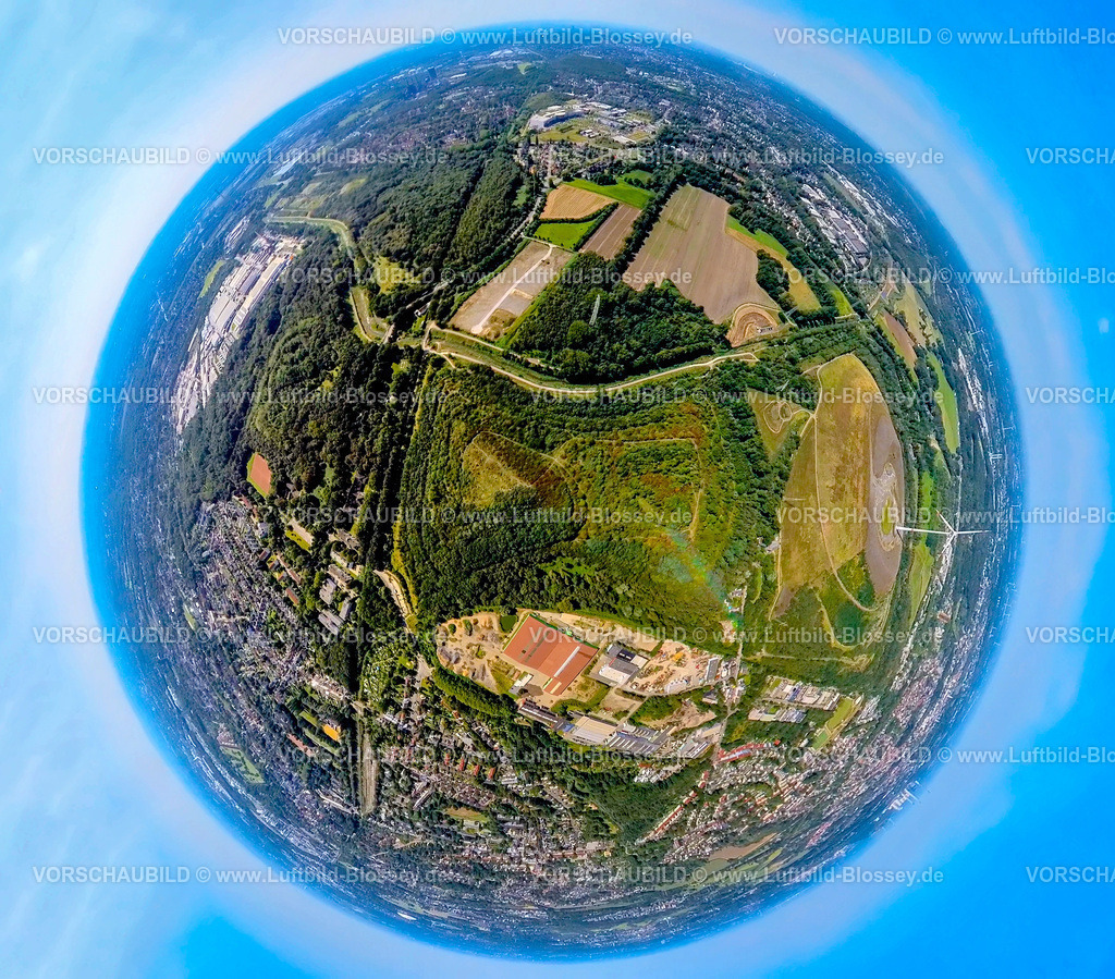 Gladbeck240890545HaldeHeringstrasse | Luftbild, Bergehalde Halde Heringstraße, Waldgebiet und Fluss Boye, Gewerbegebiet Boystraße, Erdkugel, Fisheye Aufnahme, Fischaugen Aufnahme, 360 Grad Aufnahme, tiny world, little planet, fisheye Bild, Brauck, Gladbeck, Ruhrgebiet, Nordrhein-Westfalen, Deutschland