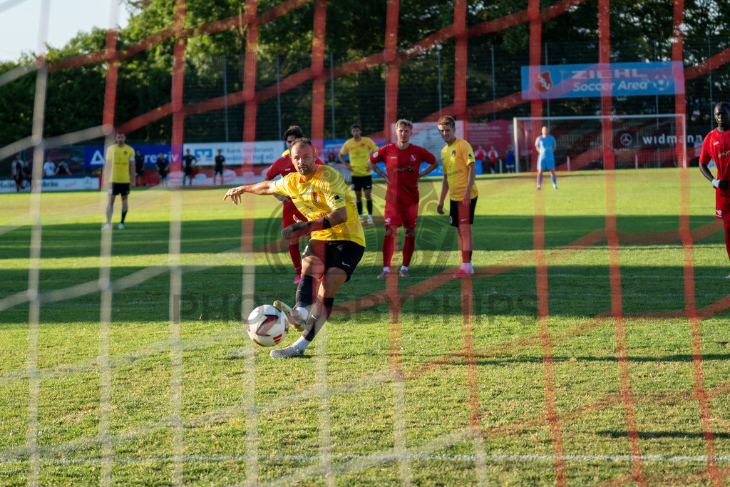 SSV Schwäbisch Hall vs. SG Sonnenhof Großaspach, Fussball, WFV-Pokal, 3. Runde, 11.08.2026 | Fabian Eisele (SG Sonnenhof Großaspach, #23) erzielt das 0:3 durch einen Handelfmeter,SSV Schwäbisch Hall vs. SG Sonnenhof Großaspach, Fussball, WFV-Pokal, 3. Runde, 11.08.2026