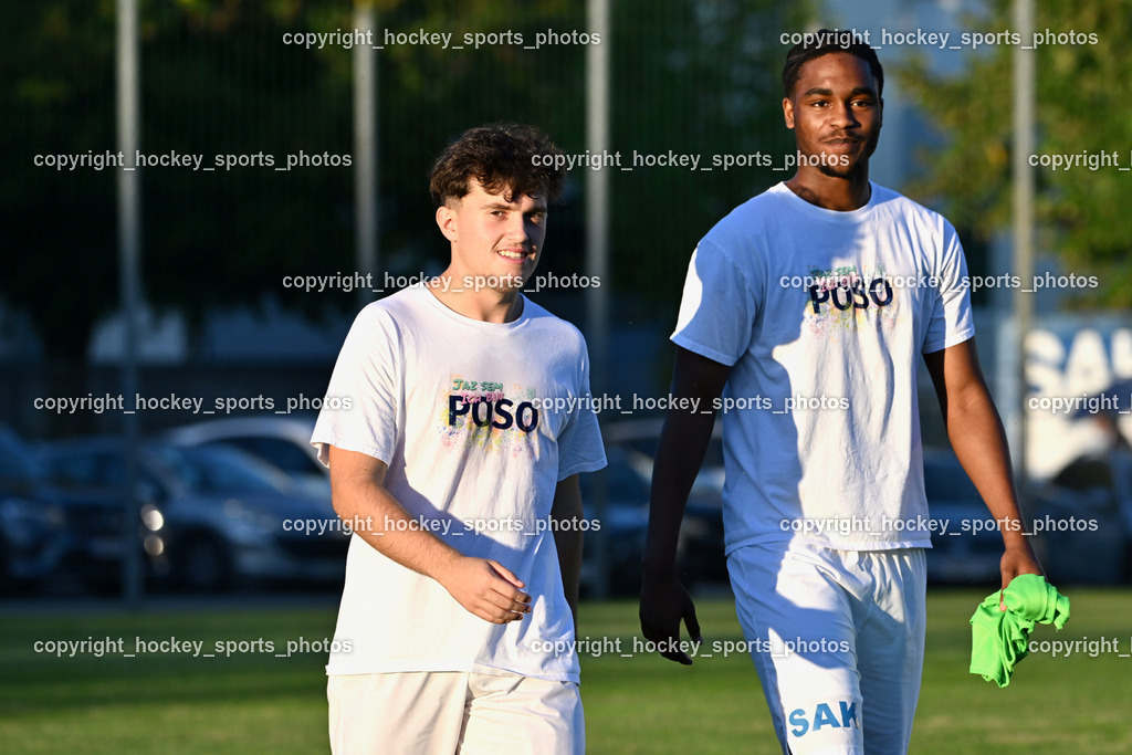 SAK vs. SC St. Veit | #19 Rion Syla SAK, #5 Elliot Osayande Oduware SAK, SAK vs. SC St. Veit, SAK vs. SC St. Veit am 19.09.2025 in Klagenfurt (Sportpark Welzenegg), Austria, (Photo by Bernd Stefan)