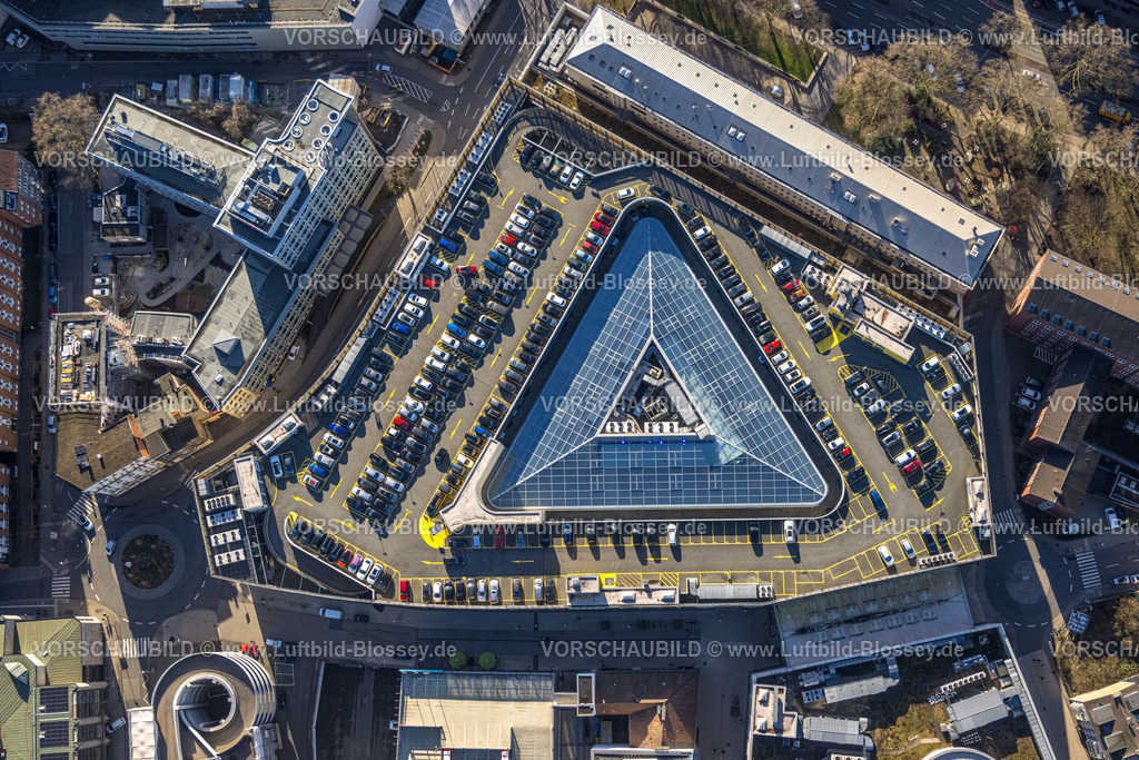 Dortmund240101582 | Luftbild, Thier-Galerie Einkaufszentrum mit Parkdeck, Dreieick Glasdach, City, Dortmund, Ruhrgebiet, Nordrhein-Westfalen, Deutschland