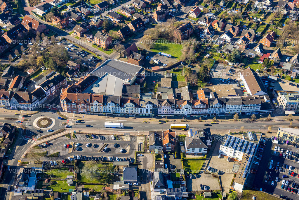 Selm230205625 | Luftbild, Kreisverkehr Bundesstraße B236, Beifanger Weg und Landsbergstraße, Beifang, Selm, Münsterland, Nordrhein-Westfalen, Deutschland
