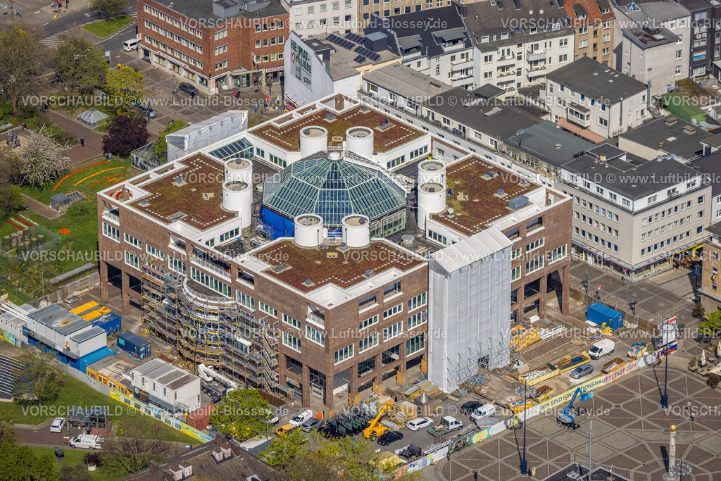 Dortmund230401178 | Luftbild, Rathhaus Sanierung, City, Dortmund, Ruhrgebiet, Nordrhein-Westfalen, Deutschland