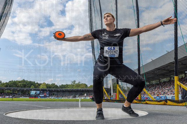 Deutsche Leichtathletik-Meisterschaften; Bochum-Wattenscheid, 25.07.2026 | Kristin Pudenz (OSC Potsdam e.V.); Deutsche Leichtathletik-Meisterschaften am 25.07.2026 im Lorheide-Stadion, Bochum-Wattenscheid (Nordrhein-Westfalen).