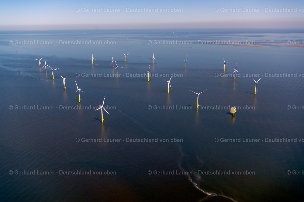 3801537 | Windpark nördl. von Bremerhaven, Nationalpark Niedersächsisches Wattenmeer